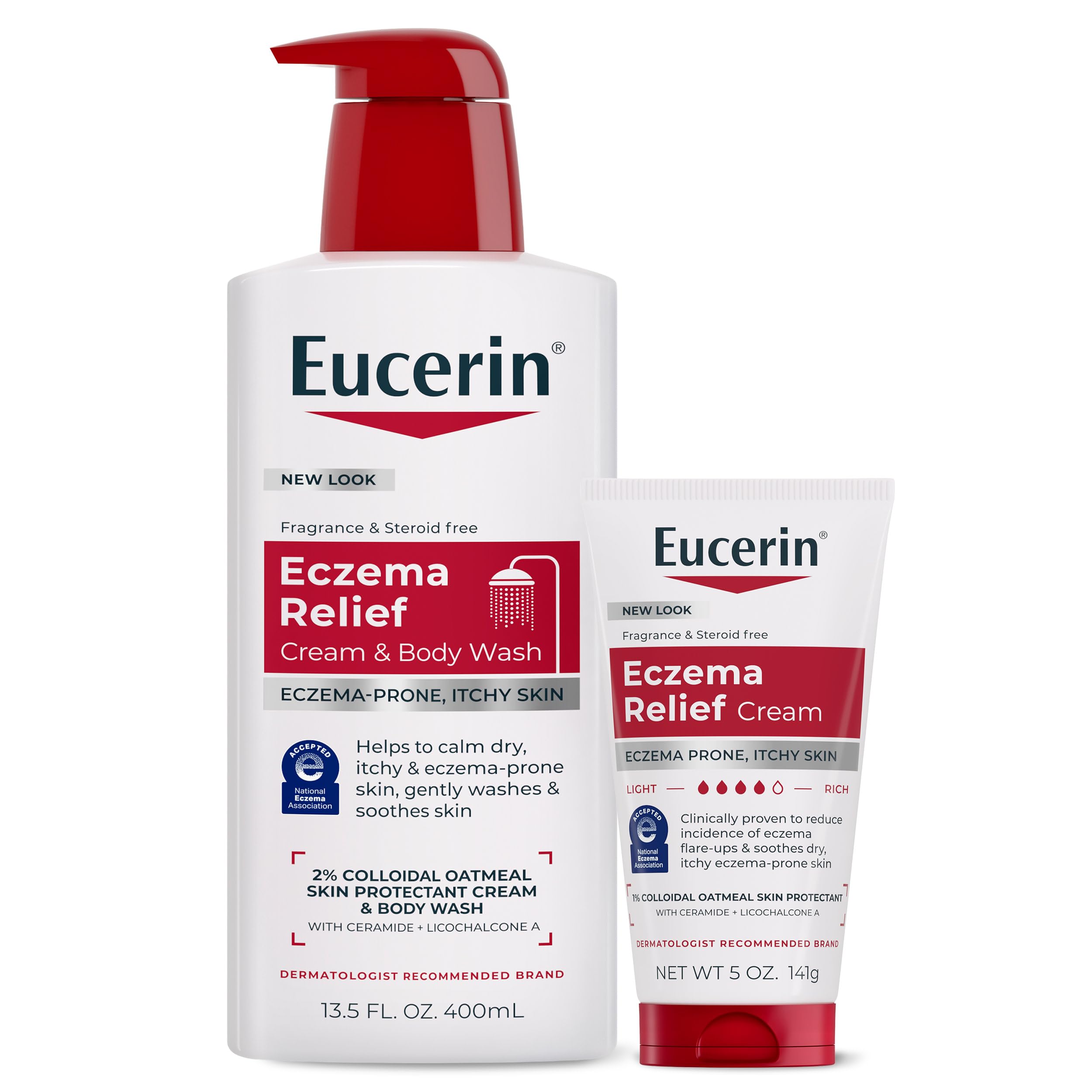 Eucerin Eczema Relief Body Skin Care Set, Variety Pack, 2 Items - Product Imagery