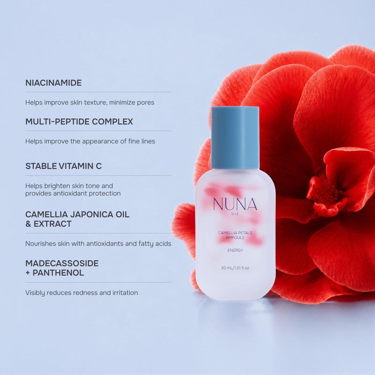 NUNA Camellia Petals Ampoule Peptides Face Serum - NUNA Official Imagery - 7