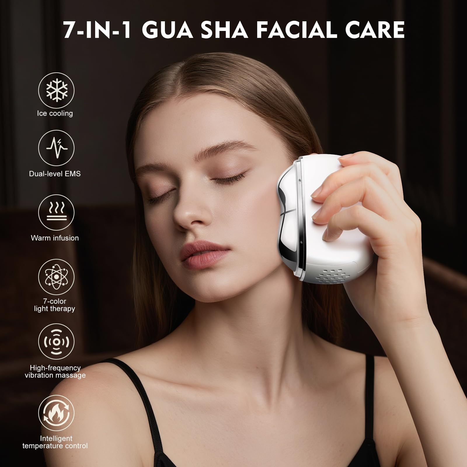 Electric Gua Sha Face Massager 7 in 1 Red Light Therapy - Maliansun Official Imagery - 3