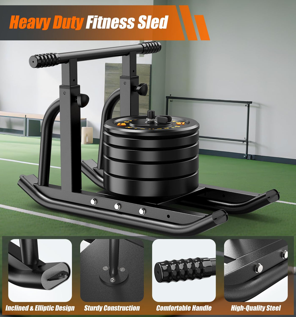 Football Sleds and Chutes Weight Sled Workout Fitness Sled - TYRSEN Official Imagery - 7