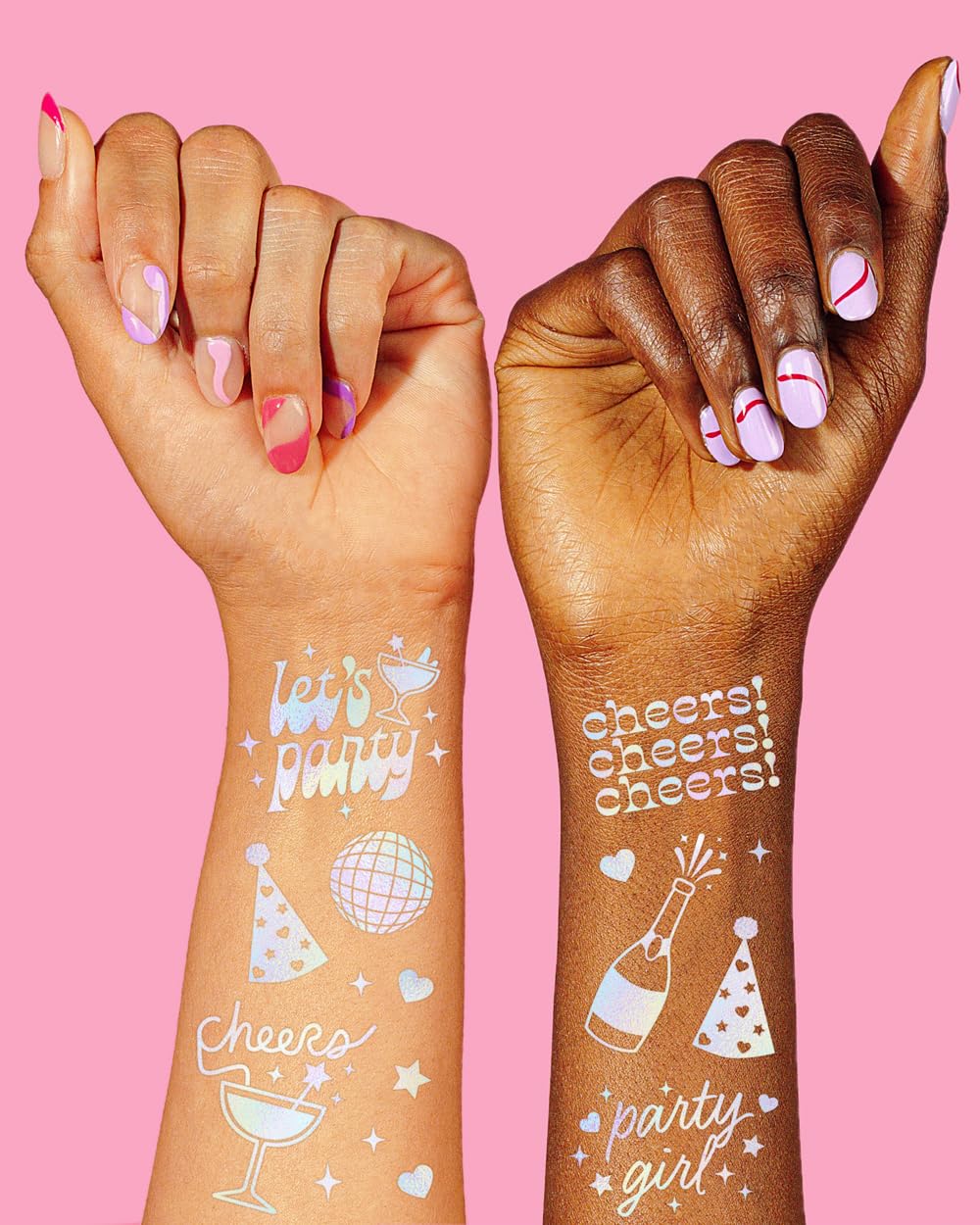 xo Fetti Cheers Party Temporary Tattoos - xo, Fetti Official Imagery - 4