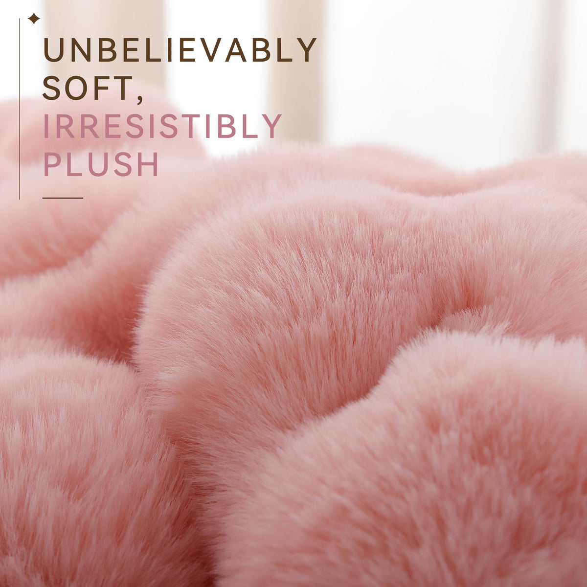 Faux Rabbit Fur Throw for Couch - Smoofy Official Imagery - 5