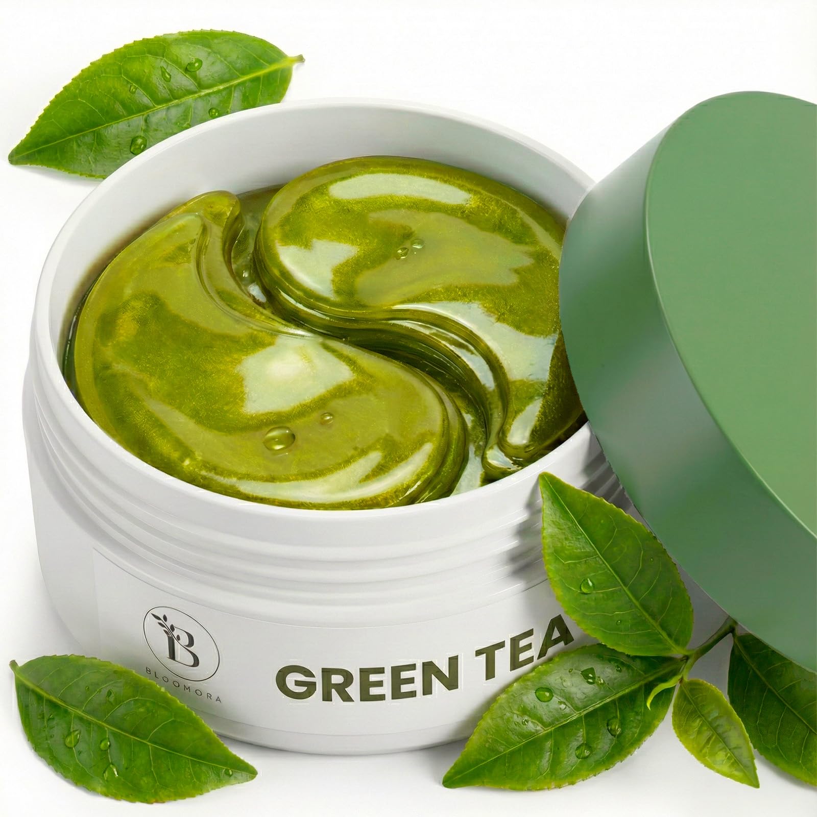 BLOOMORA Green Tea Under Eye Patches Cooling Eye Mask for - BLOOMORA Official Product Imagery - 2