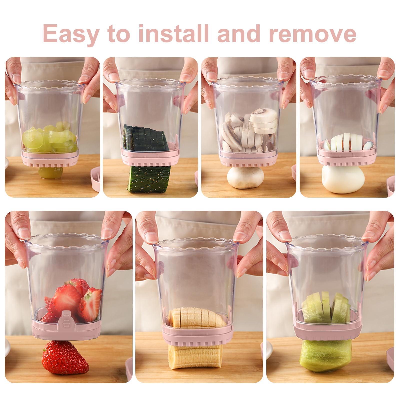 CEHNCEH Fruit Slicer Cup: Strawberry Slicer, Strawberries Cutter Cup, - View 6