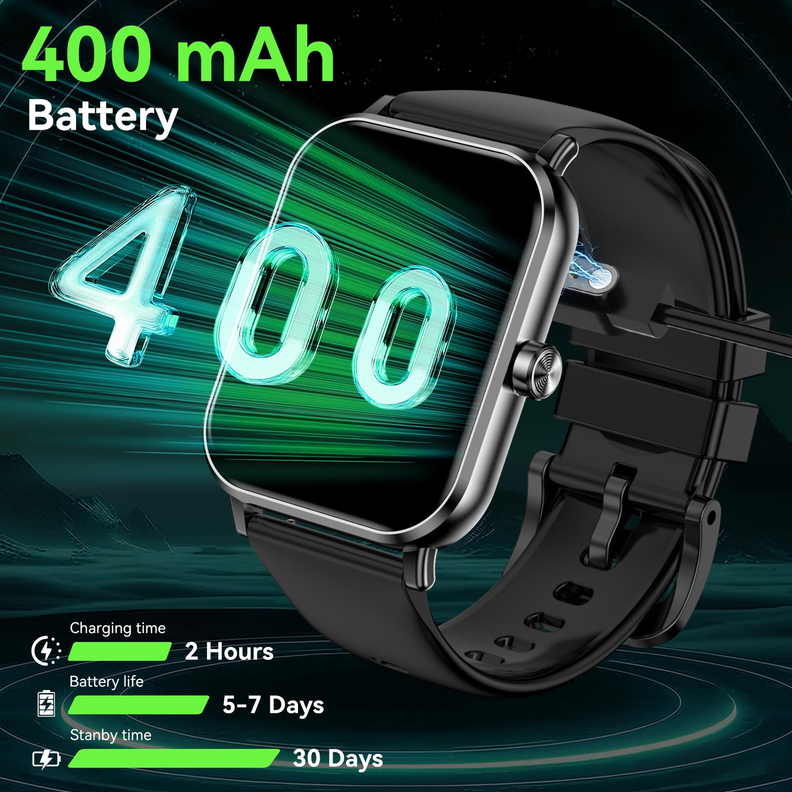 QONBINK Smart Watch, 1.85" HD Fitness Tracker with Bluetooth Calls, 5 - View 7