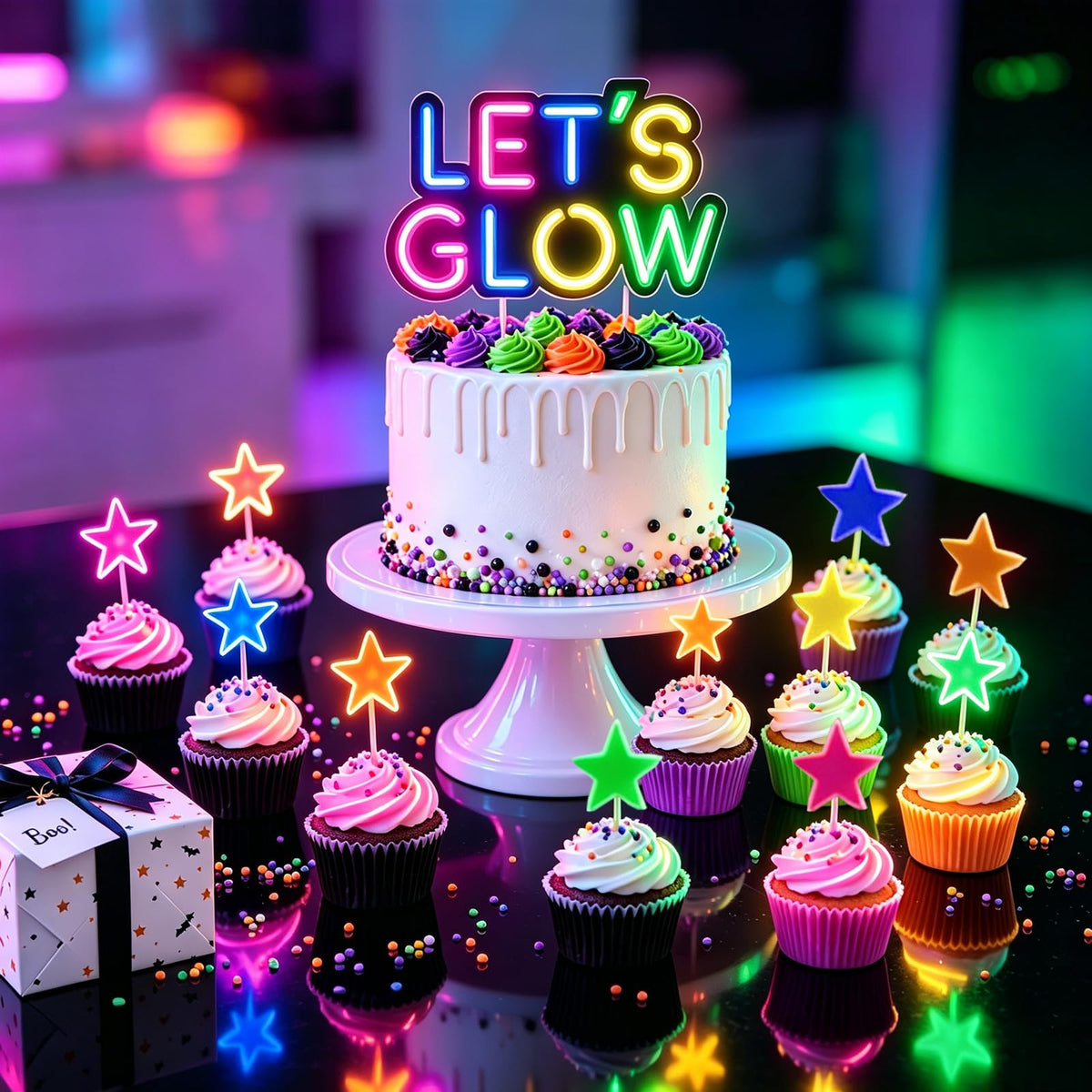 Neon Party Decorations Glow In The Dark Party Supplies - OGMOGKW Official Imagery - 5