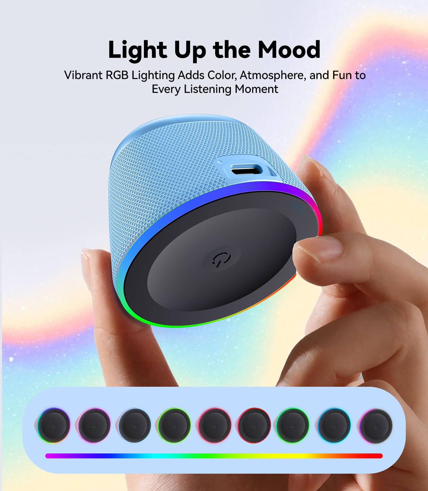 dbsono 2 in 1 Portable Magnetic Bluetooth Speaker, Phone Stand, Blue - dbsono Official Product View 8