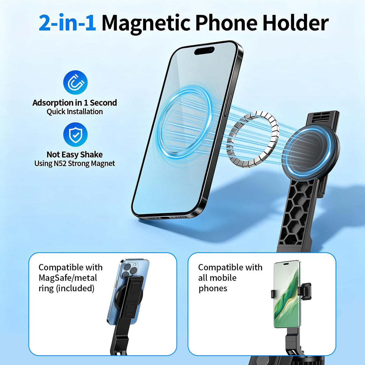 Magnetic Vlogging Kit for iPhone Android 71 Auto Face - yAyusi Official Imagery - 5