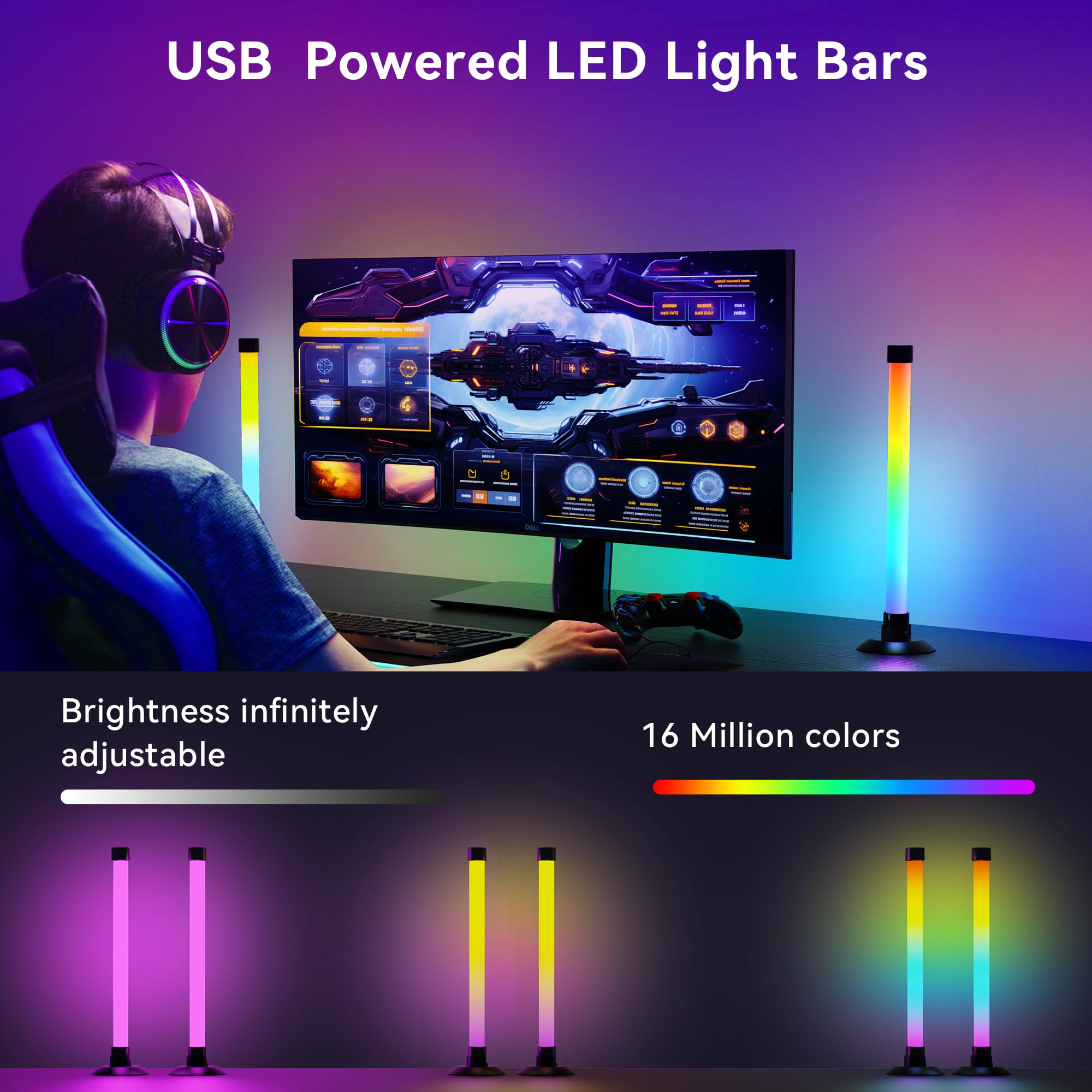 Ledagic IC+RGBW USB Powered Led Light Bar with App & Remote Contr - Ledagic Official Product View 4