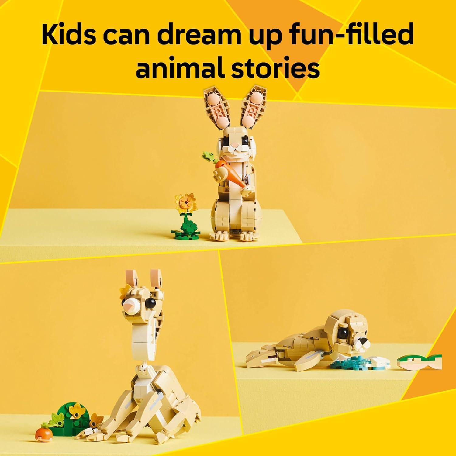 LEGO Creator 3-in-1 Cute Bunny building toy for kids aged 8+ featuring colorful LEGO bricks and bunny design.