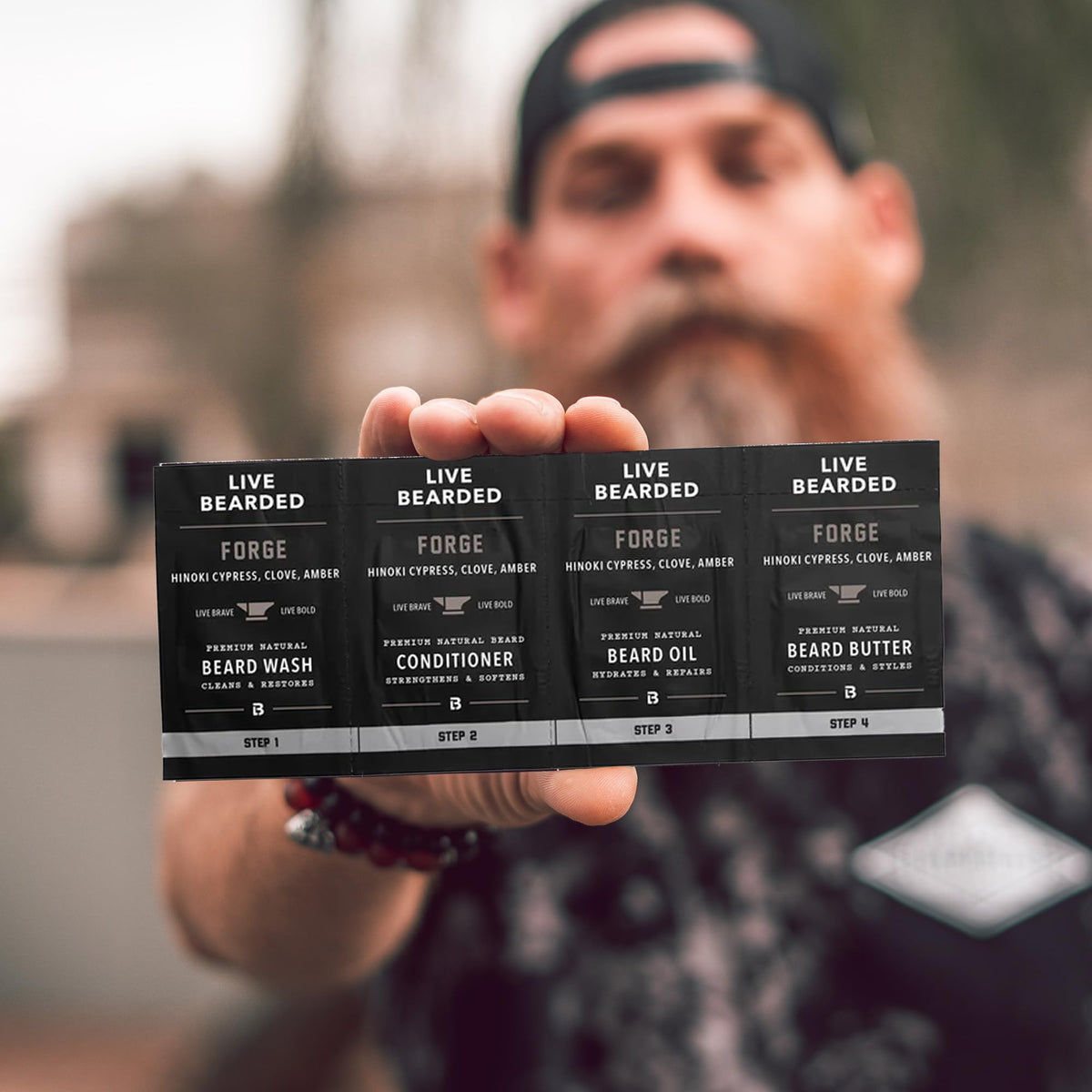 LIVE BEARDED Beard Oil and Butter Grooming Kit Sample Pack - Live Bearded Official Imagery - 5