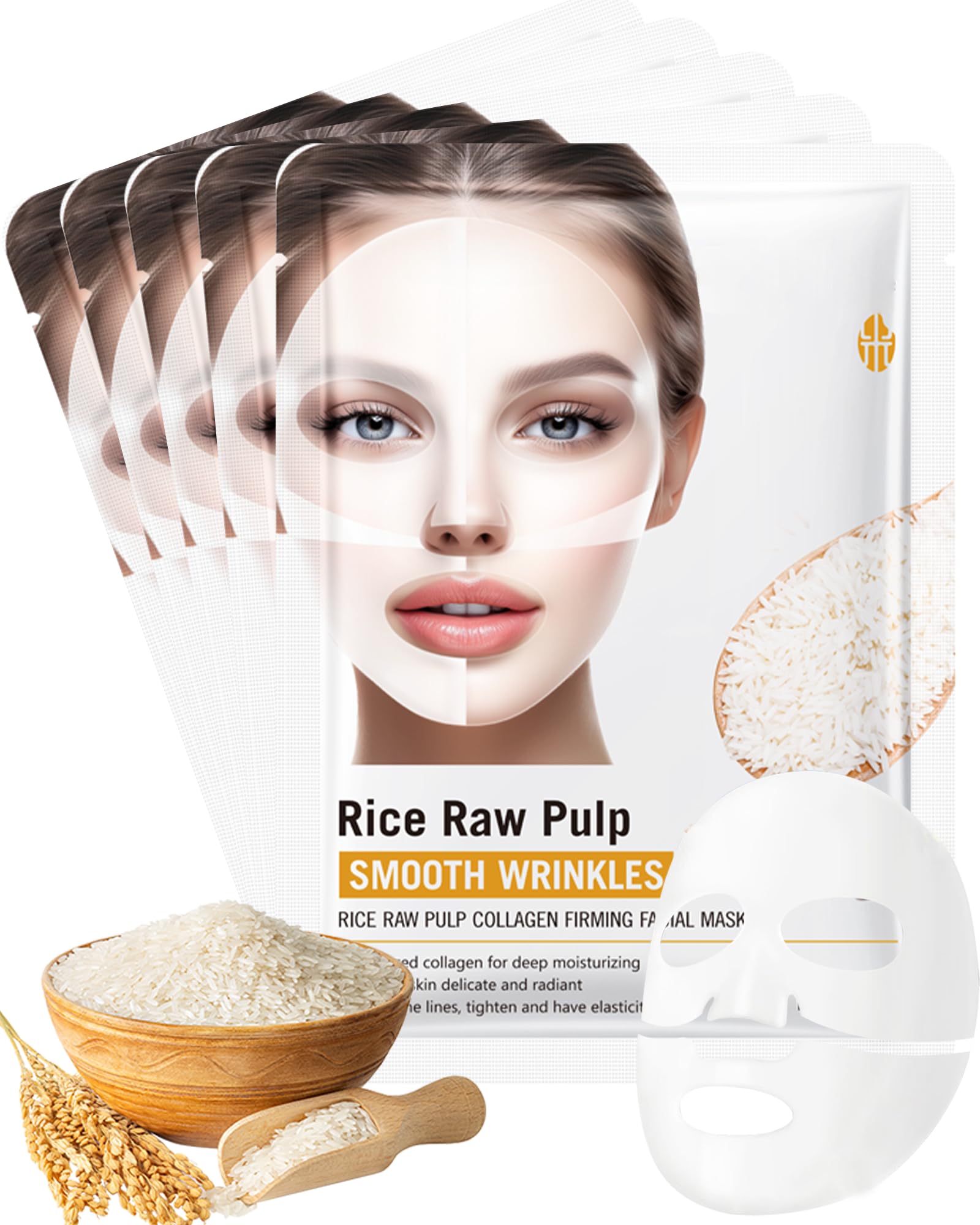 Face Mask Set-6Pcs VC Soft Facial Masks, Hydrating Facial Sheet - LYSdefeu
