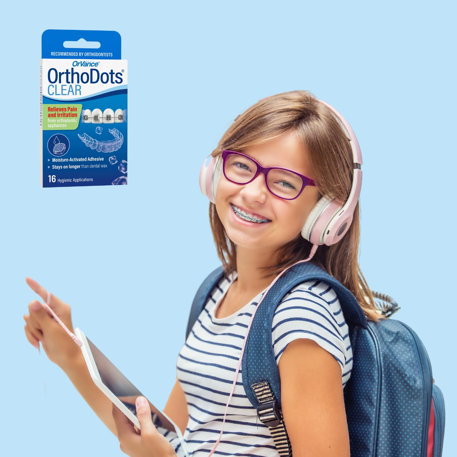OrthoDots CLEAR Braces Wax Alternative by ORVANCE