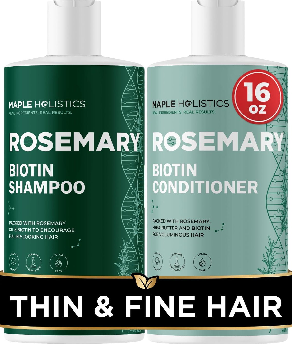 Volumizing Biotin Shampoo and Conditioner Set - Maple Holistics Official Imagery - 1