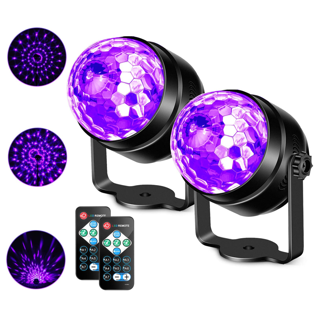 UV Black Lights for Glow Party 6W LED Disco Ball Strobe - Litake Official Imagery - 1