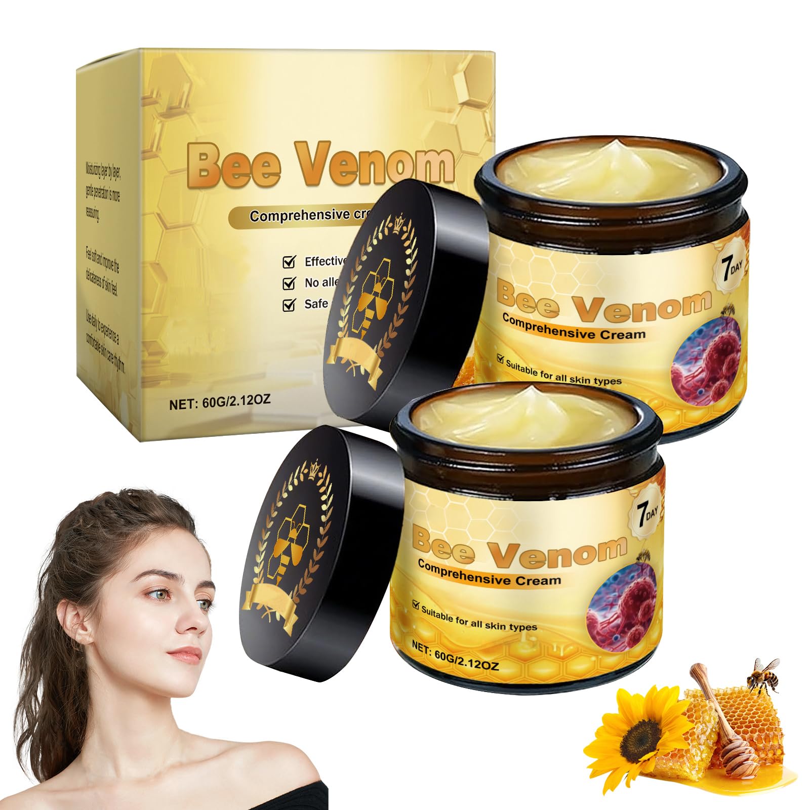 2PCS Bee Venom Comprehensive Cream, Bee Venom Skin Treatment - Product Imagery