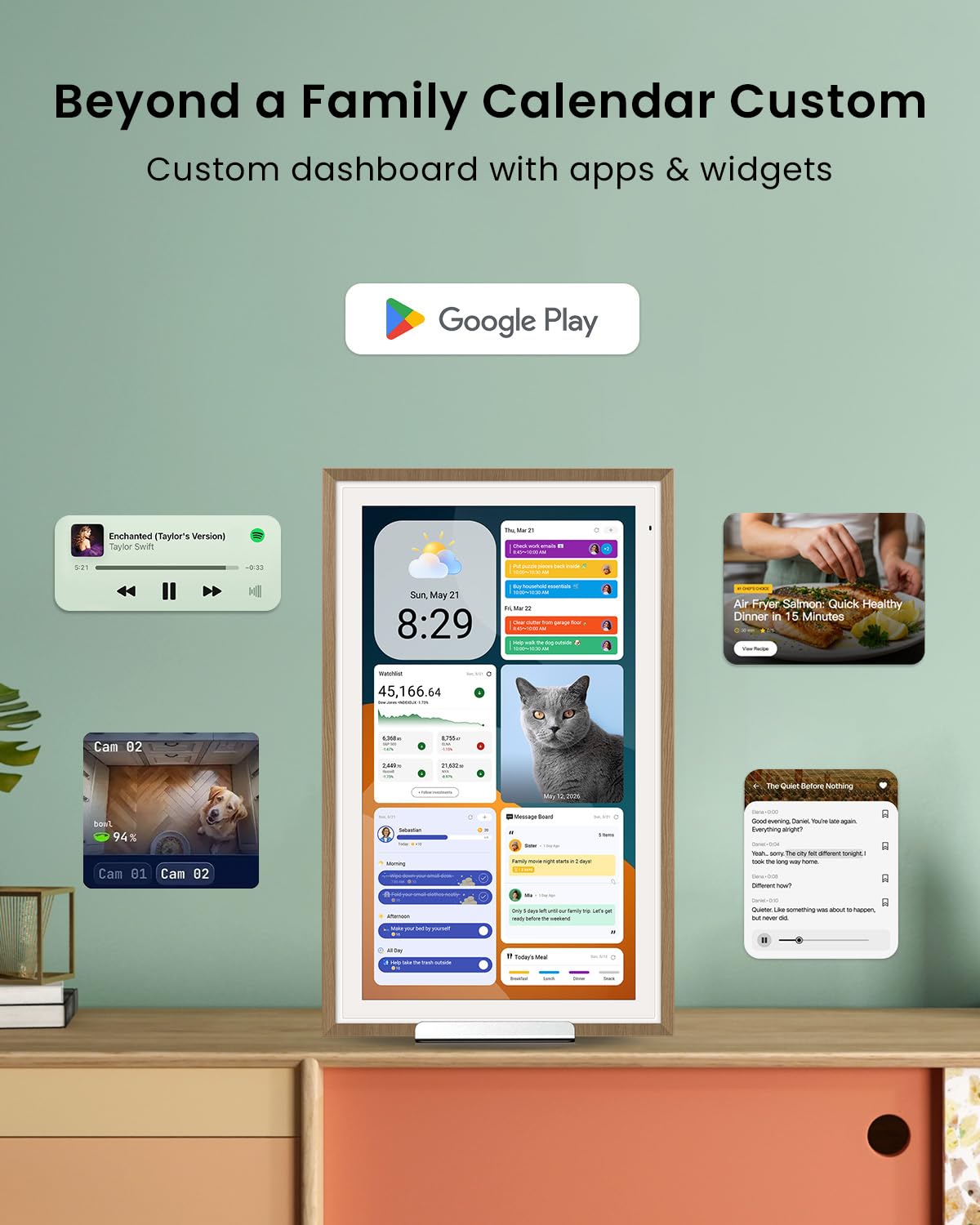 Apolosign 15.6-inch Digital Calendar, Smart Wall Planner with Cal - ApoloSign Official Product View 5