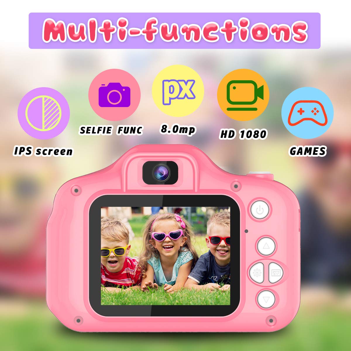 Upgraded Kids Selfie Camera HD Digital Video Camera for Kids - Seckton Official Imagery - 3