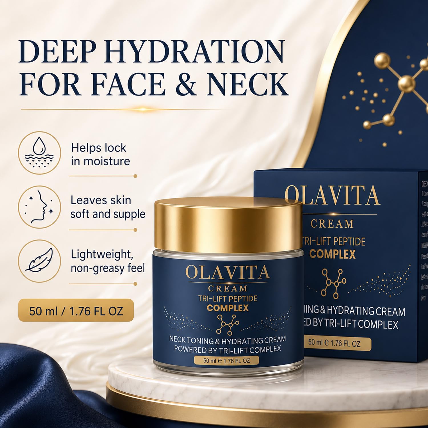 Olavita Tri Lift Peptide Complex Cream Anti Aging Face - Snatched Cream Official Imagery - 3