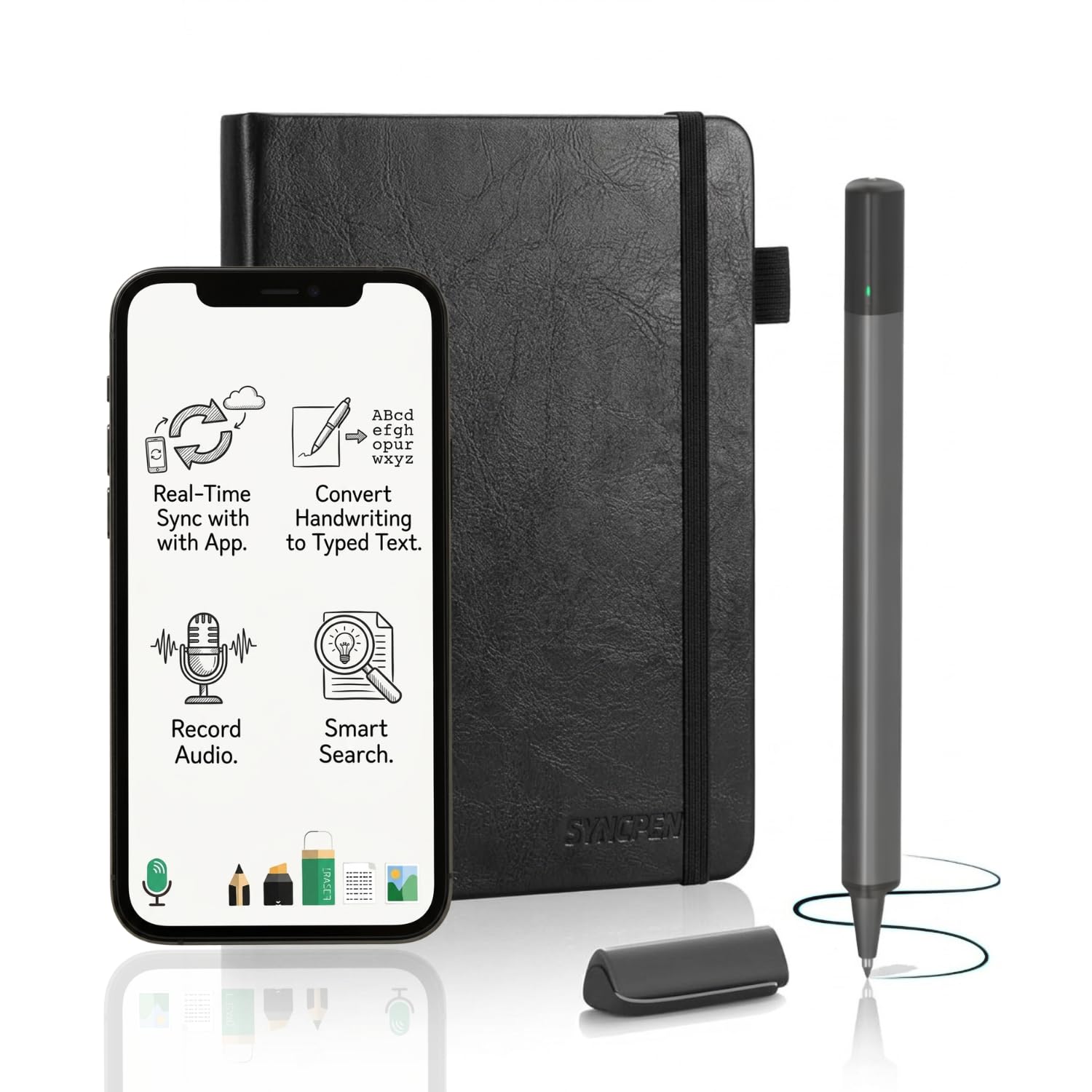 SyncPen Digital Notebook Smart Pen Set | Real Time Sync from Pape by SyncPen - Angle View 1