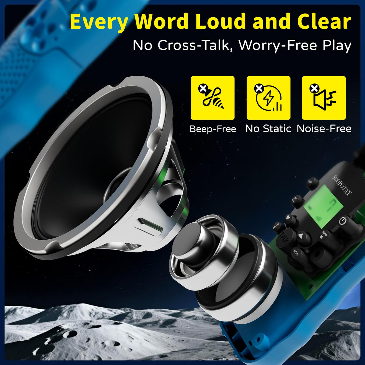 Rechargeable Walkie Talkies for Kids Games Gifts Toys for - Soopotay Official Imagery - 4