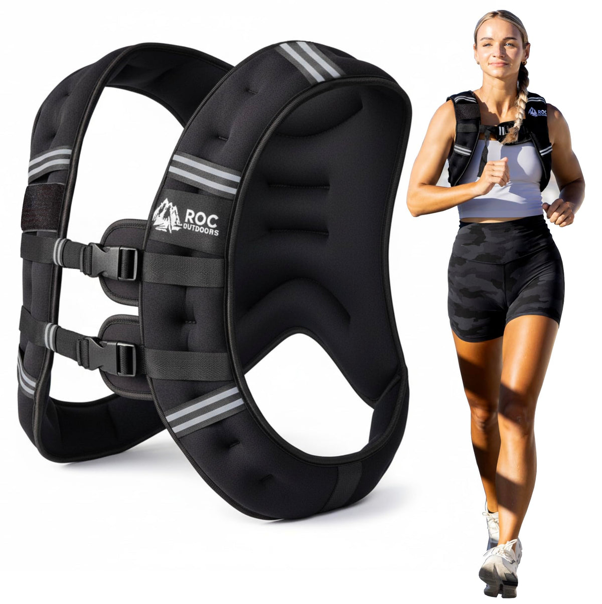 Roc Outdoors Weighted Vest W Rub Free Technology for Woman - Roc Official Imagery - 4