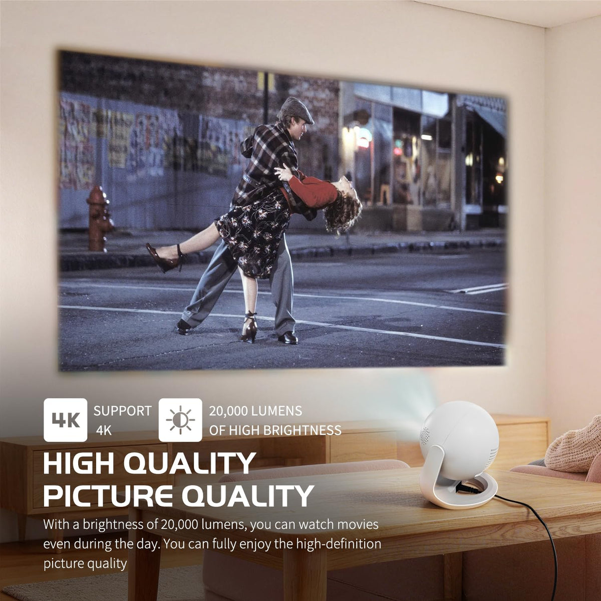 2026 Upgrade Version Smart Portable Projector with WiFi 6 - Pankimos Official Imagery - 8
