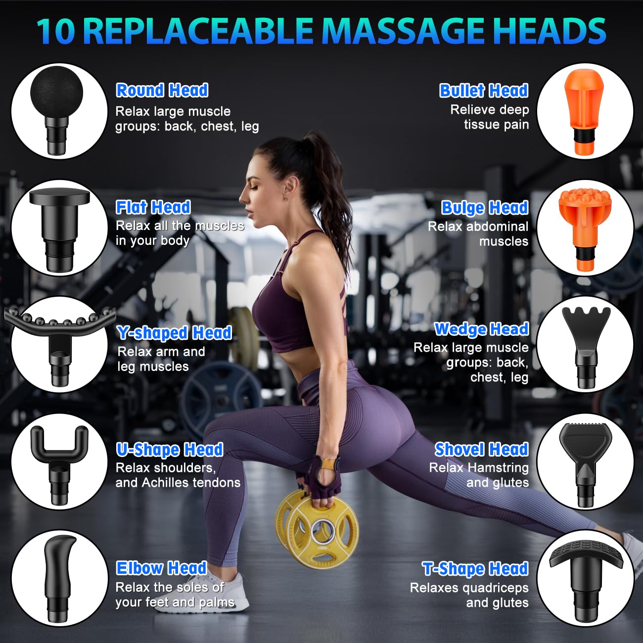 TOLOCO Massage Gun, Deep Tissue Back Massage for Athletes for Pai by TOLOCO - Angle View 5