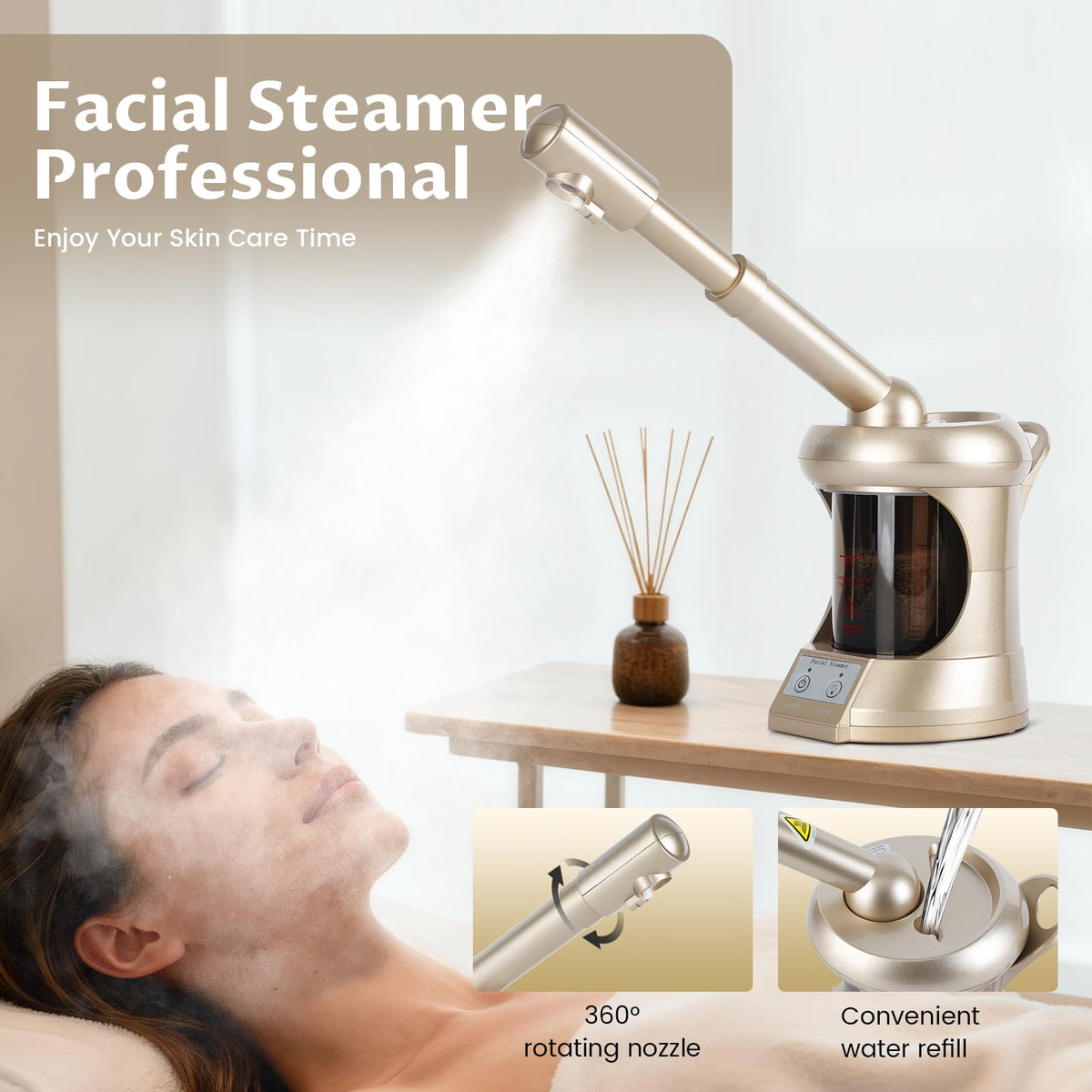 Professional Facial Steamer Portable Type high Water Mist - Chetunju Official Imagery - 8