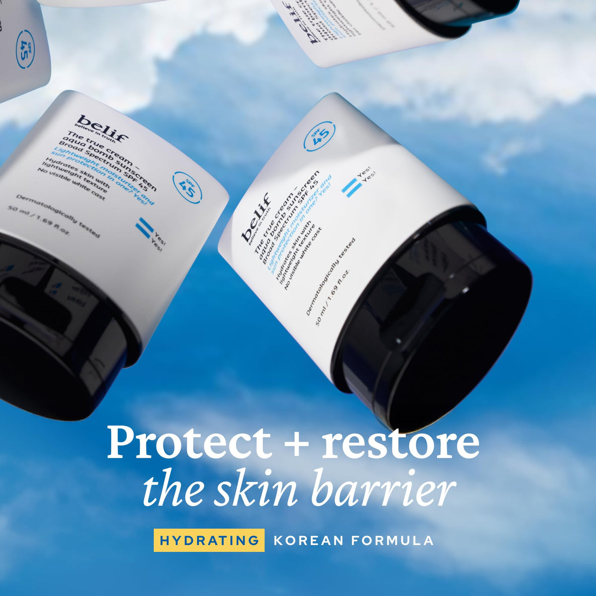 belif Aqua Bomb SPF 45 Hydrating Niacinamide Sunscreen - belif Official Imagery - 2