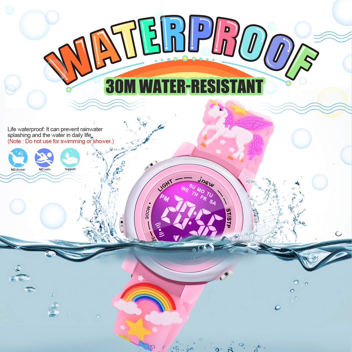 VAPCUFF 3D Cartoon Waterproof Watches for Girls with Alarm - Best Toys - View 4