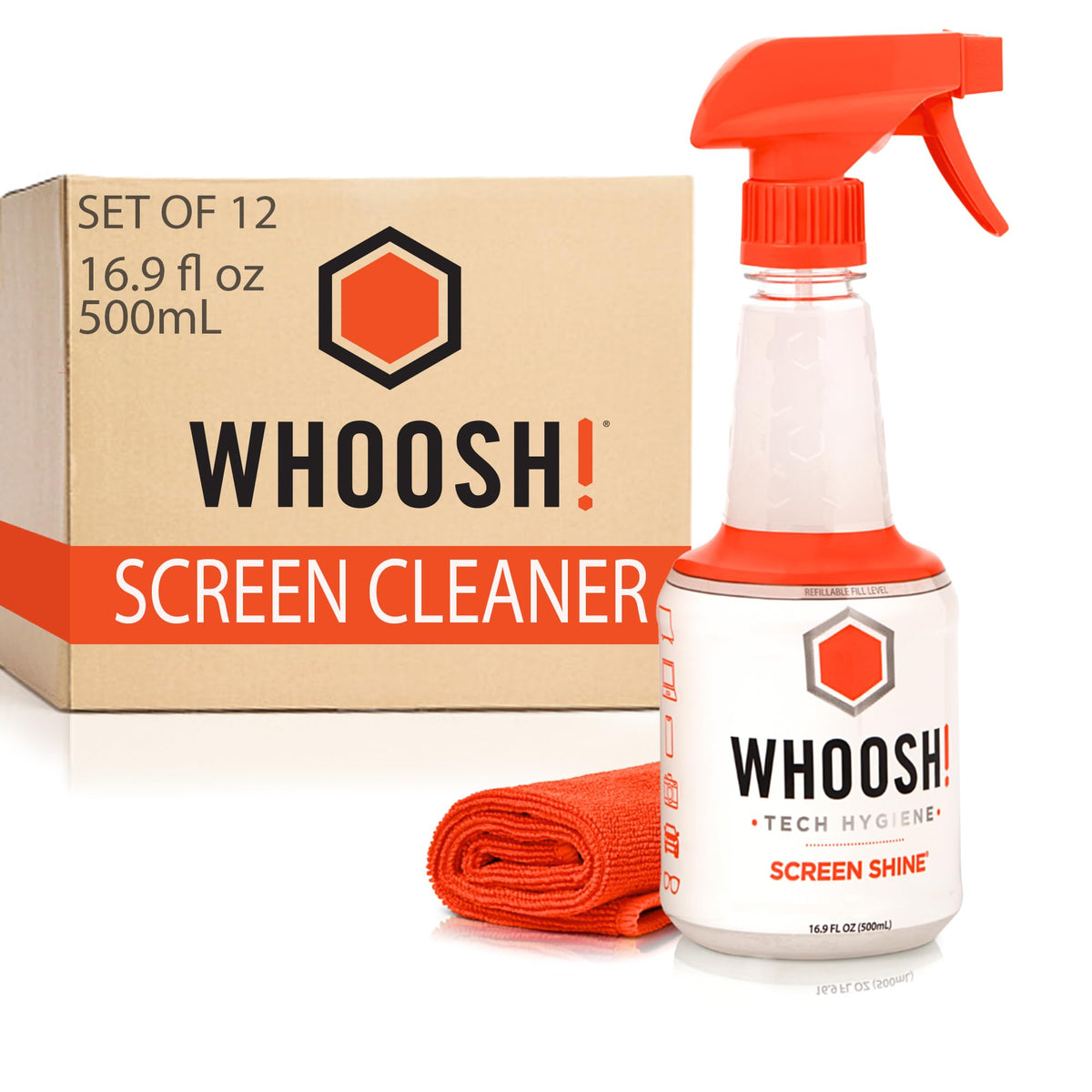 WHOOSH Screen Shine Pro TV Screen Cleaner Cloth Set of 2 16 - WHOOSH Official Imagery - 7