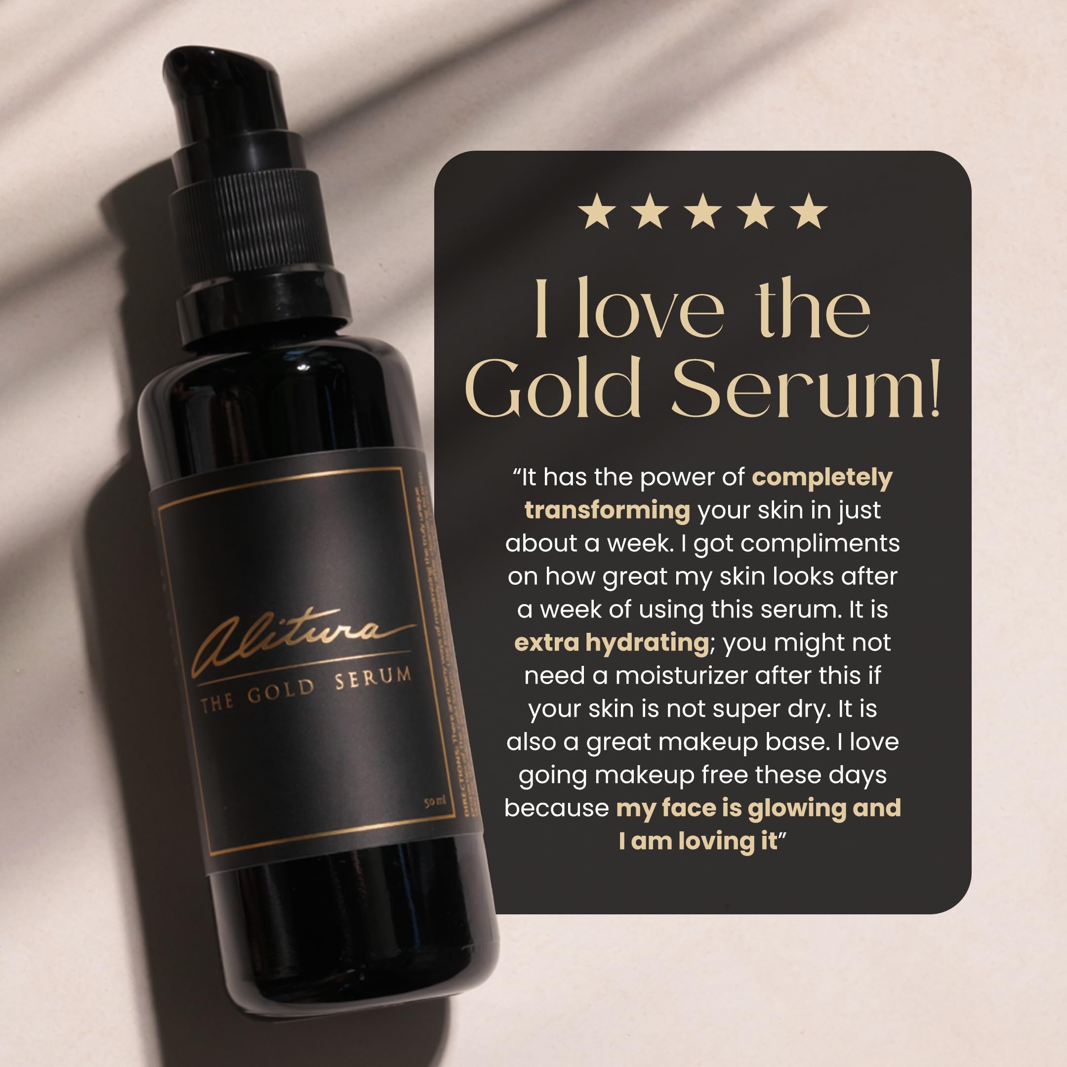 Alitura Gold Serum Anti Aging Peptide And Collagen Face - Alitura Official Imagery - 8
