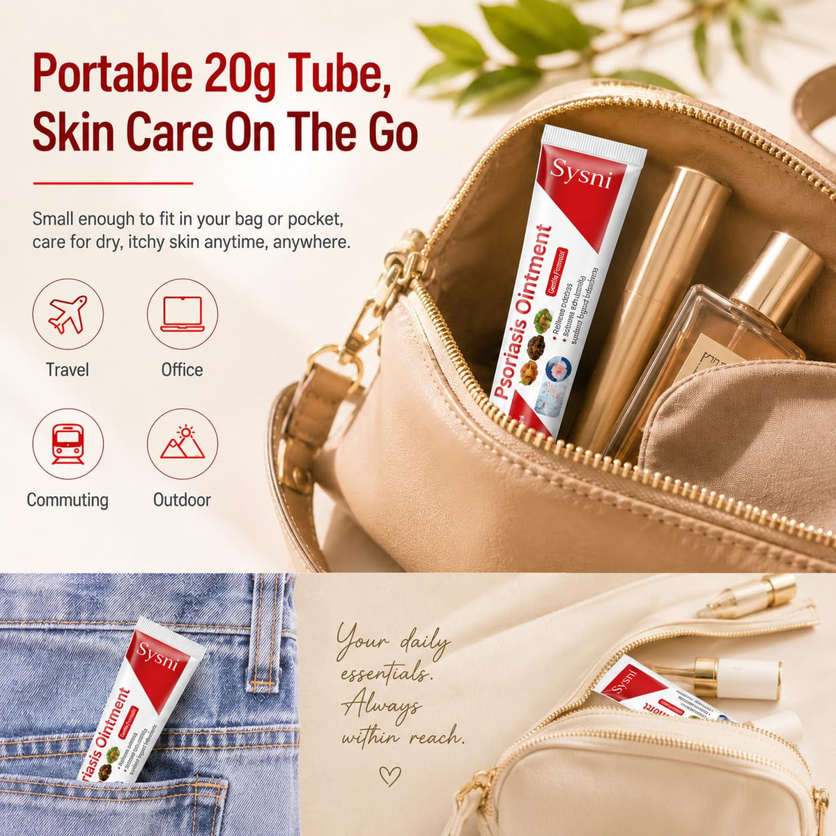 Herbal Moisturizing Cream Lightweight Botanical Formula for - Sysni Official Imagery - 7