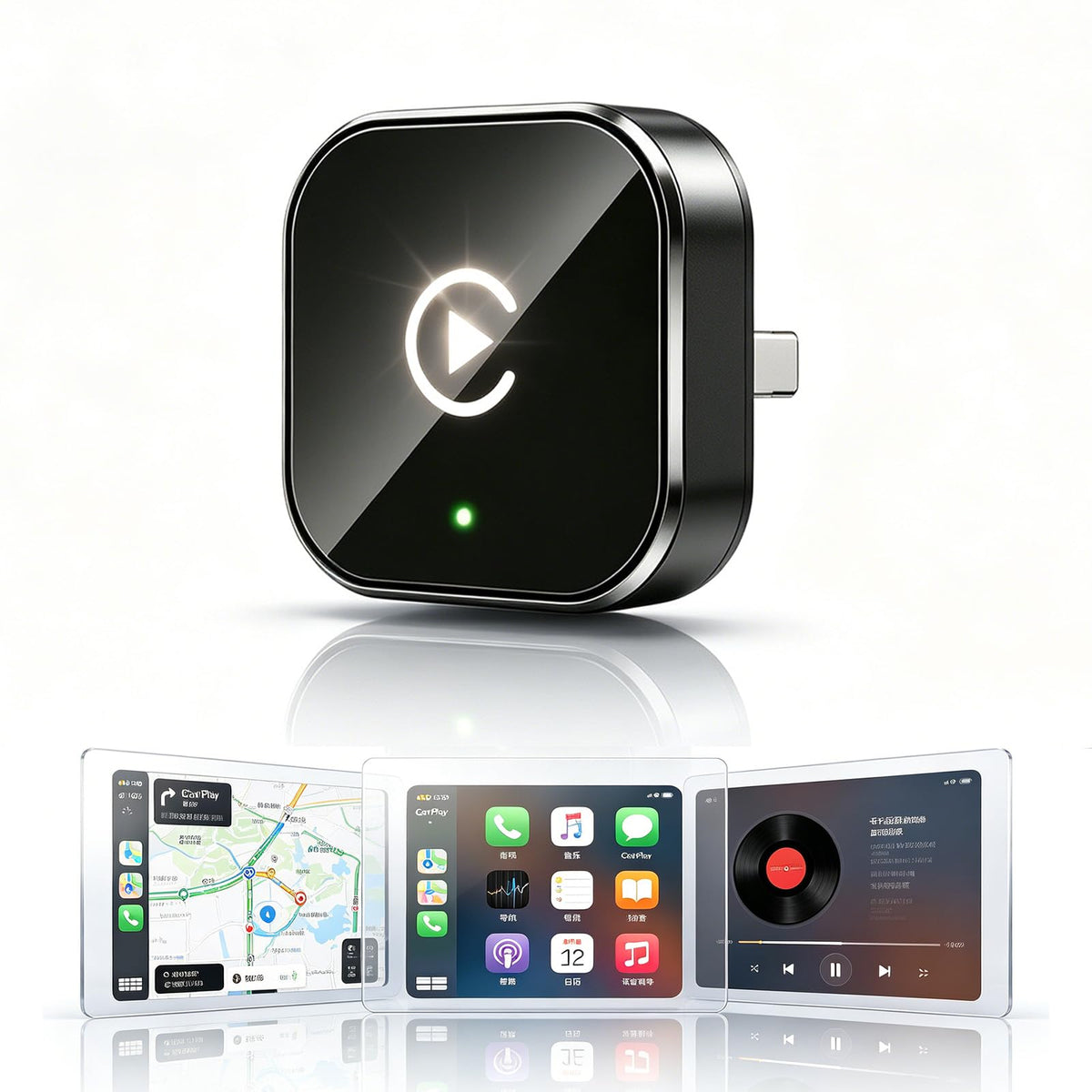 Wireless CarPlay Adapter Supports iPhone Android Phones - YFDUNV Official Imagery - 1