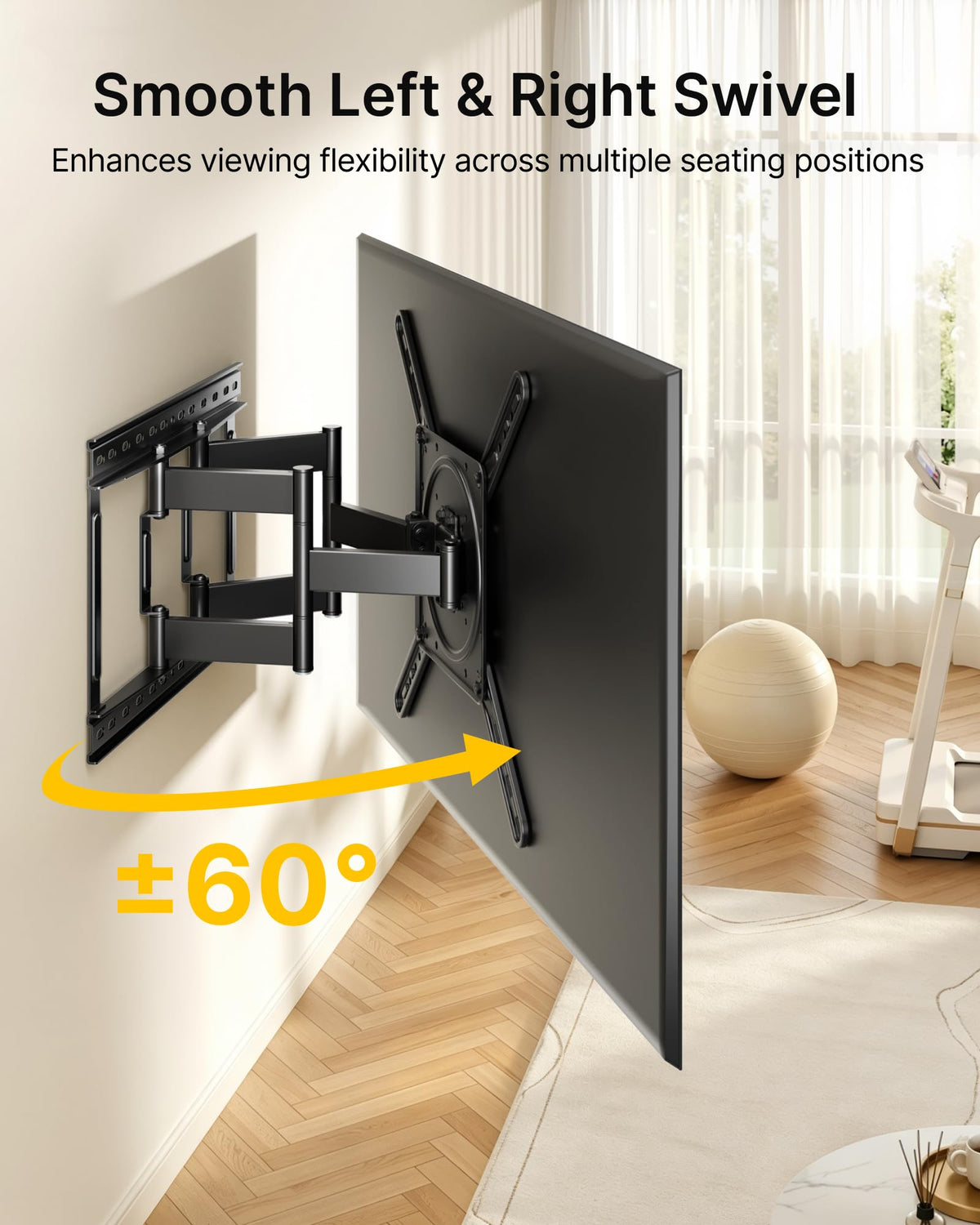 monTEK 1 5 Ultra Slim Full Motion TV Wall Mount for 23 75 - monTEK Official Imagery - 6
