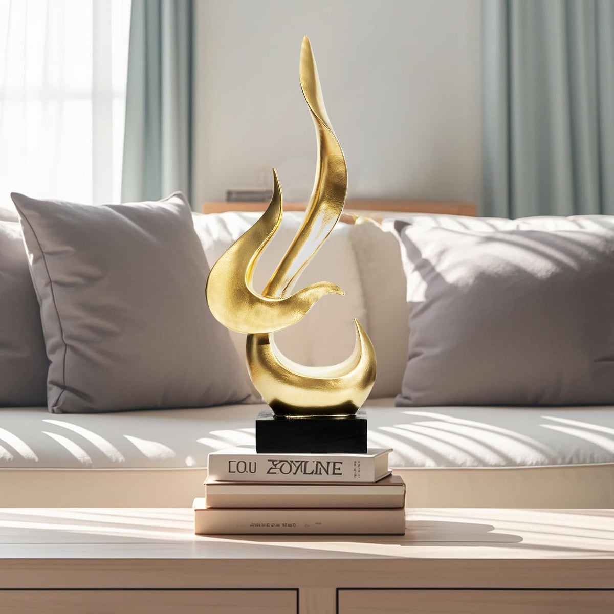 Fire Flame Sculpture Modern Abstract Statue Office Decor for - Paytonture Official Imagery - 3