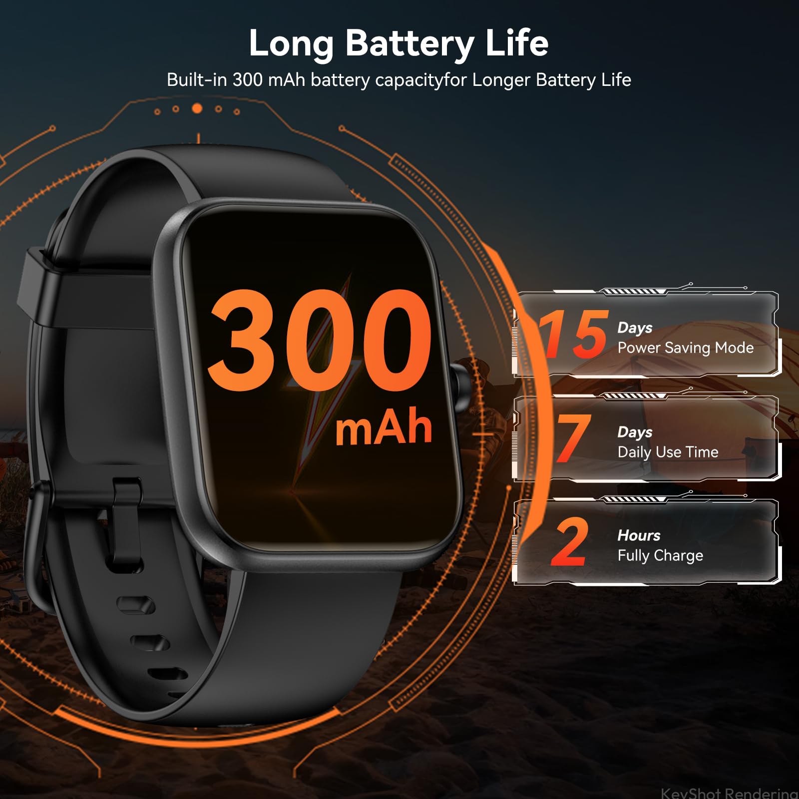 BOOOMIC Smart Watch with Alexa Built-in, 1.83" HD Touchscreen Fitness - View 7