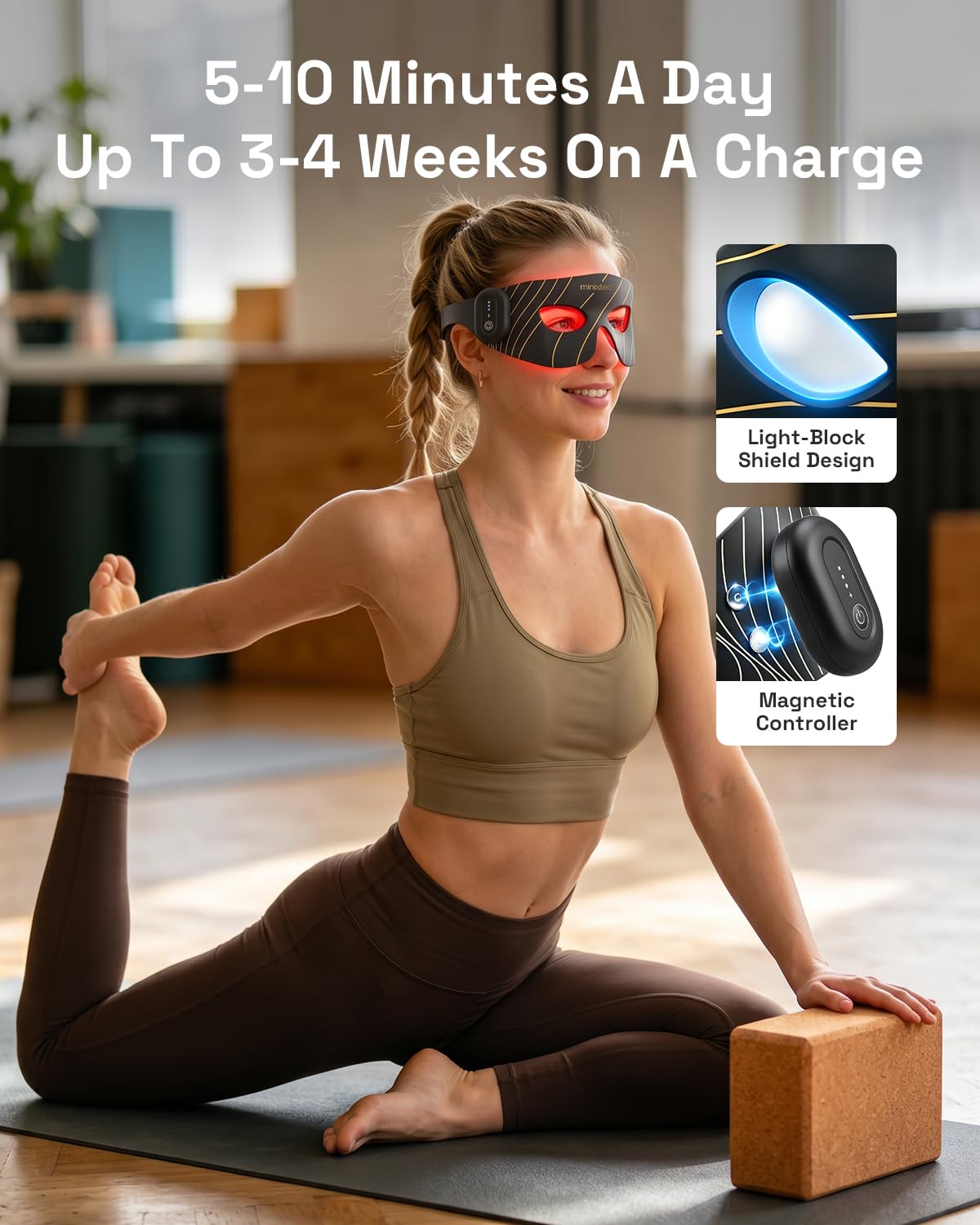 Red Light Therapy Eye Mask LED Under Eye Care with 850nm - MINIXTEC Official Imagery - 8