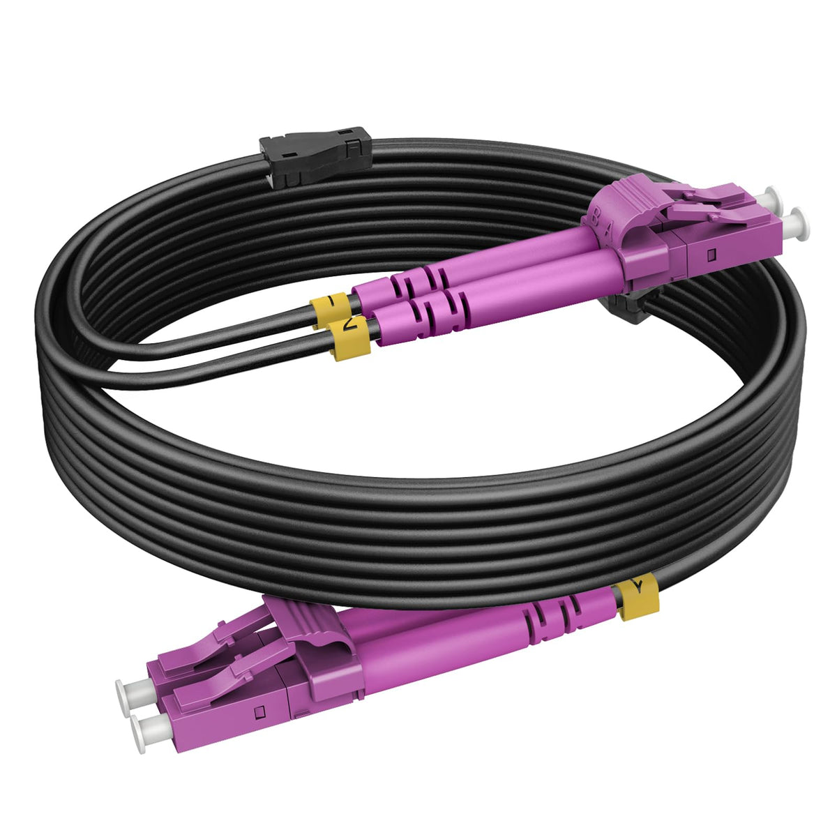 OM3 LC to LC Fiber Patch Cable Armored Multimode 65ft 20m - RamboCables Official Imagery - 4