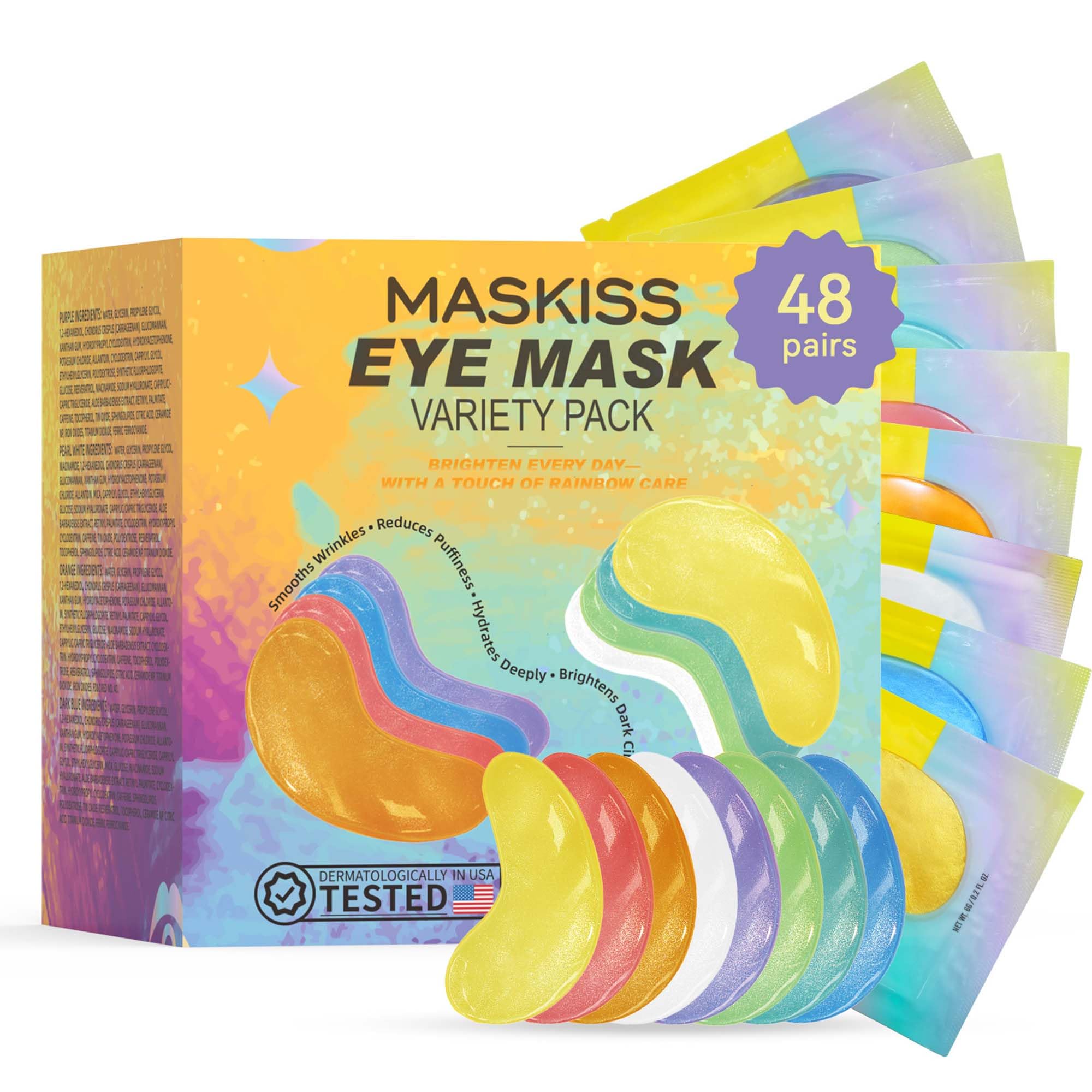 Maskiss 24k Gold Under Eye Patches (50 Pairs), eye mask, - Maskiss