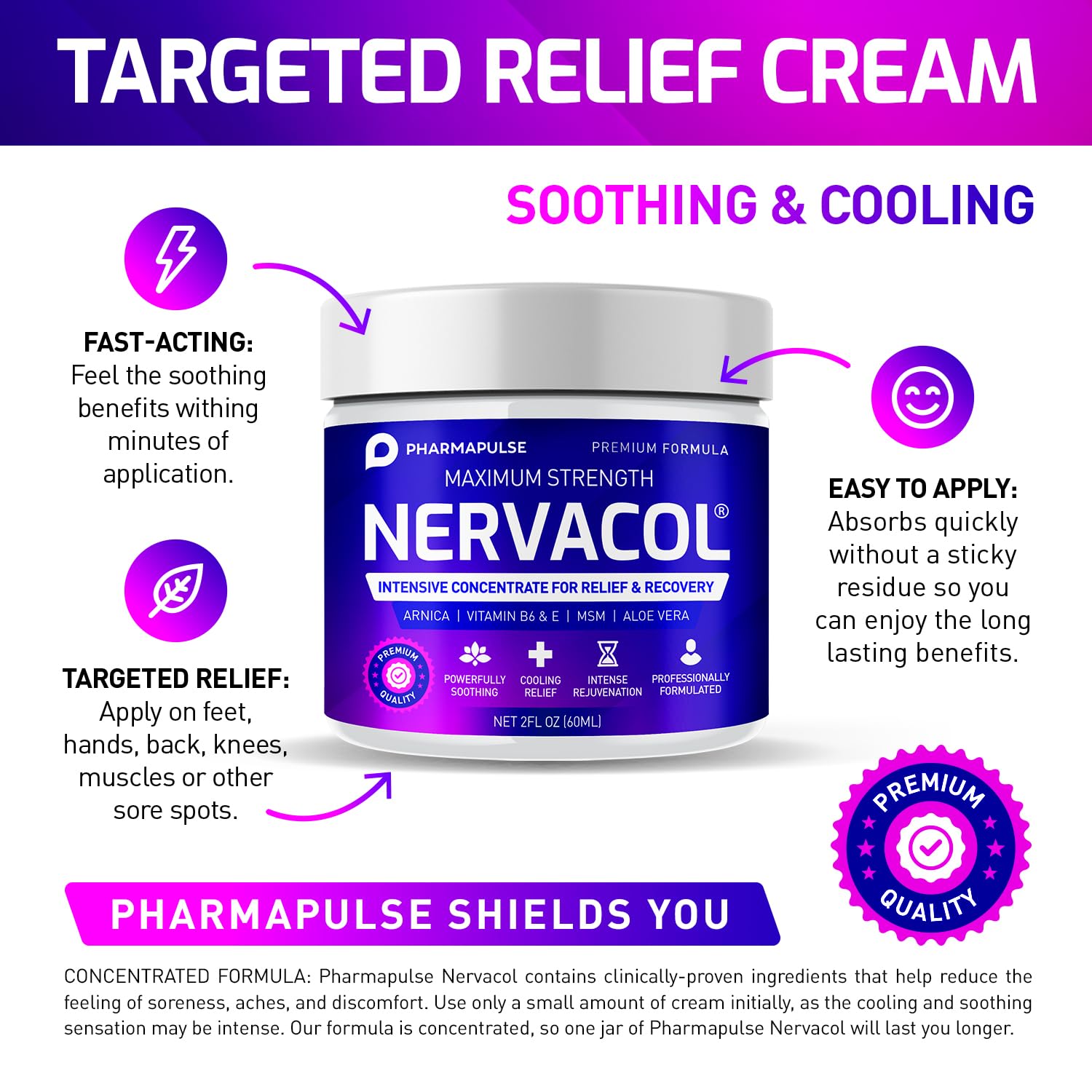 Pharmapulse Neuropathy Cream Maximum Strength 2oz