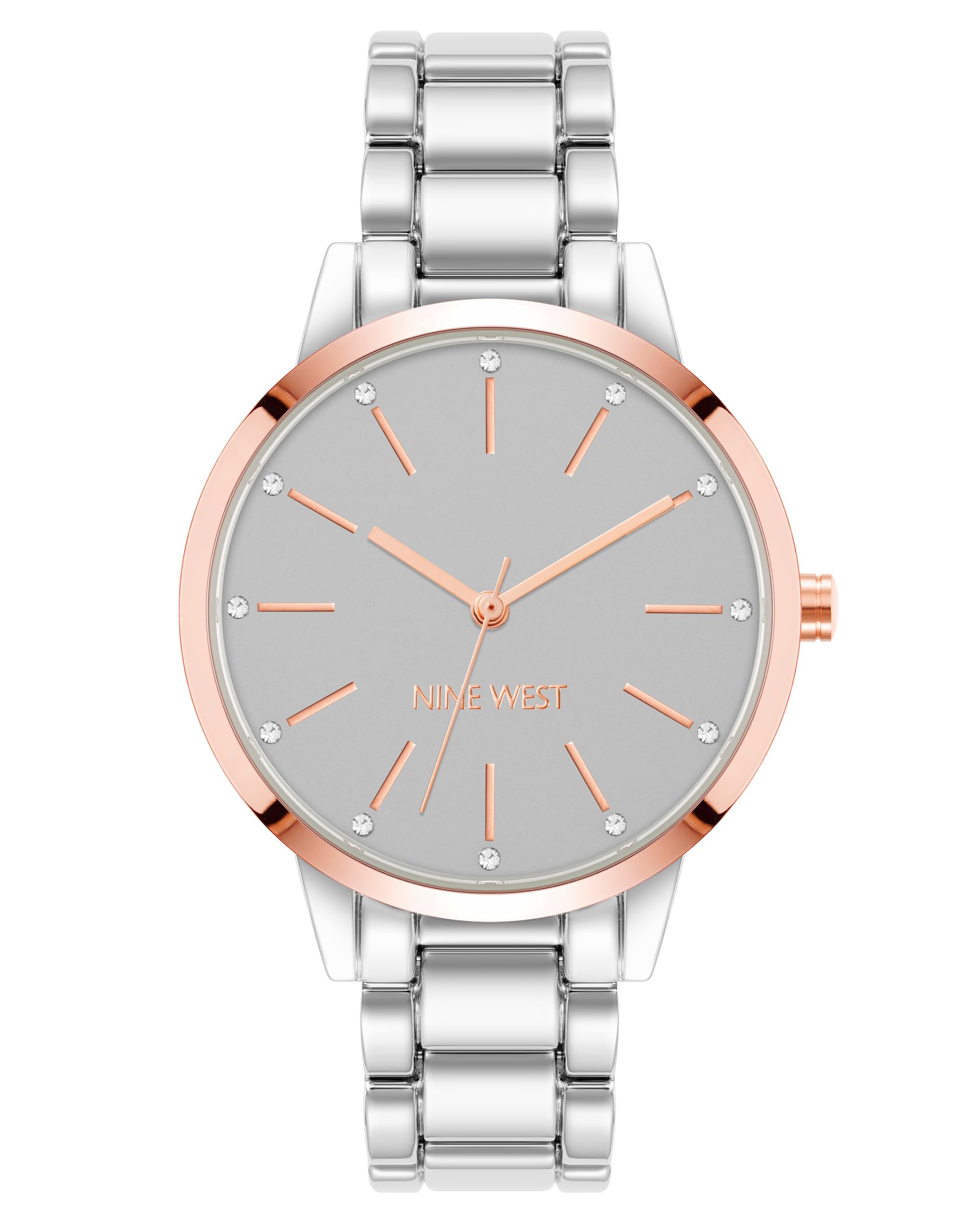 Nine West Women's Crystal Accented Bracelet Watch - View 9