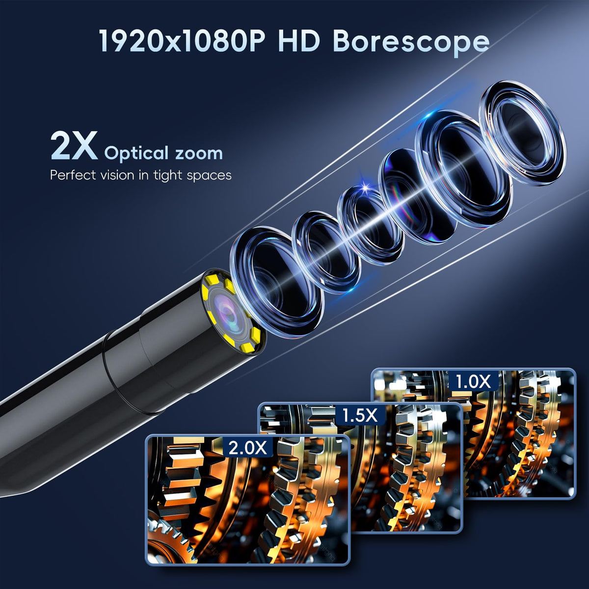 Industrial Endoscope Borescope Camera with Light 4 3 HD - SKYBASIC Official Imagery - 4