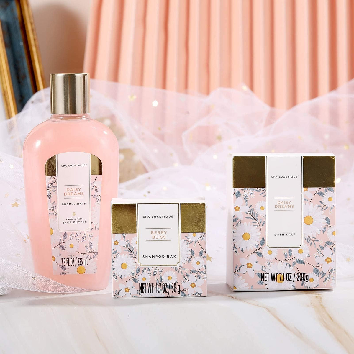 Spa Luxetique Daisy Dream 15pc Spa Gift Baskets Gifts for - spa luxetique Official Imagery - 6