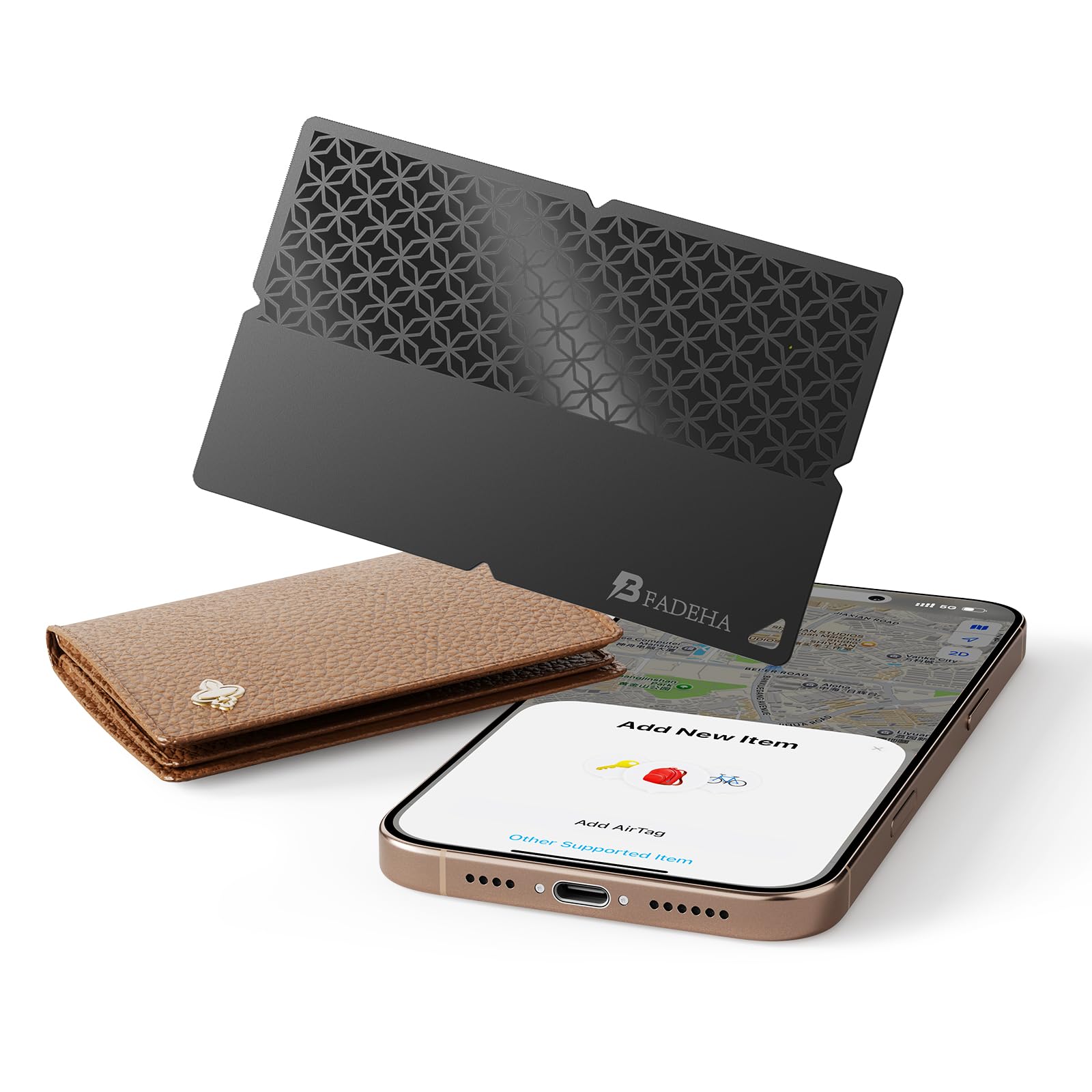 BFADEHA 2026 Apple MFi Certified Wallet Tracker Smart Card for Fi by BFADEHA - Angle View 1
