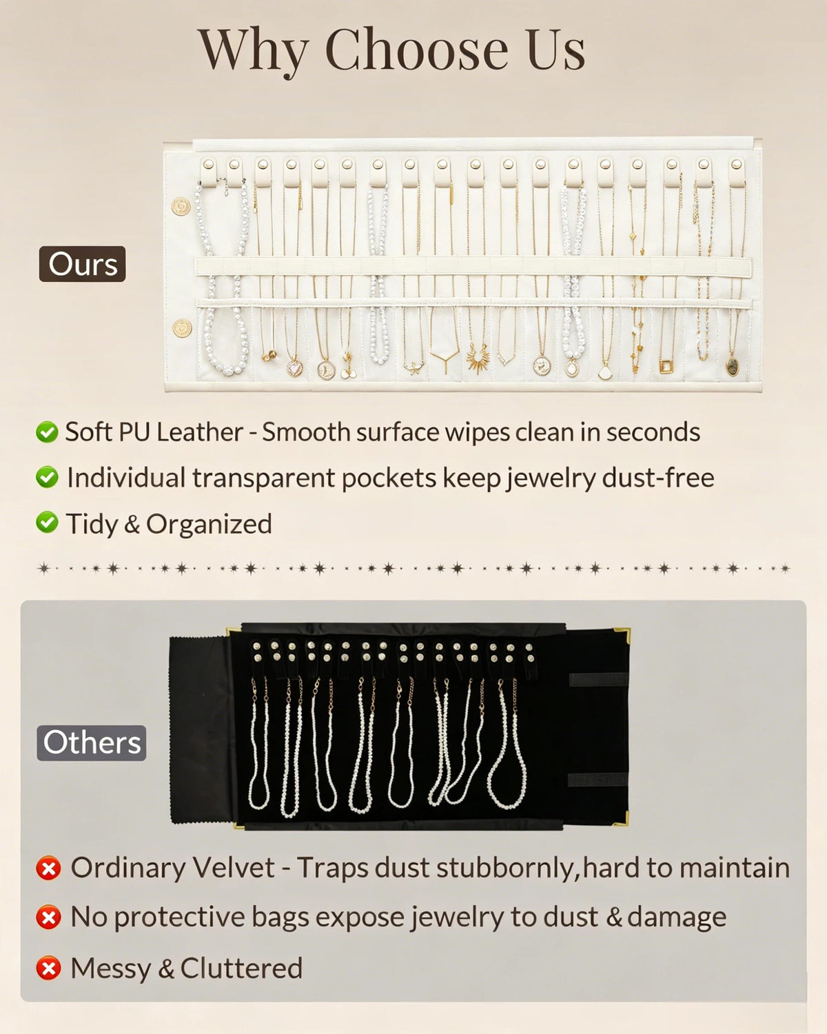 Lolalet Travel Necklace Organizer Foldable Jewelry Case - Lolalet Official Imagery - 5