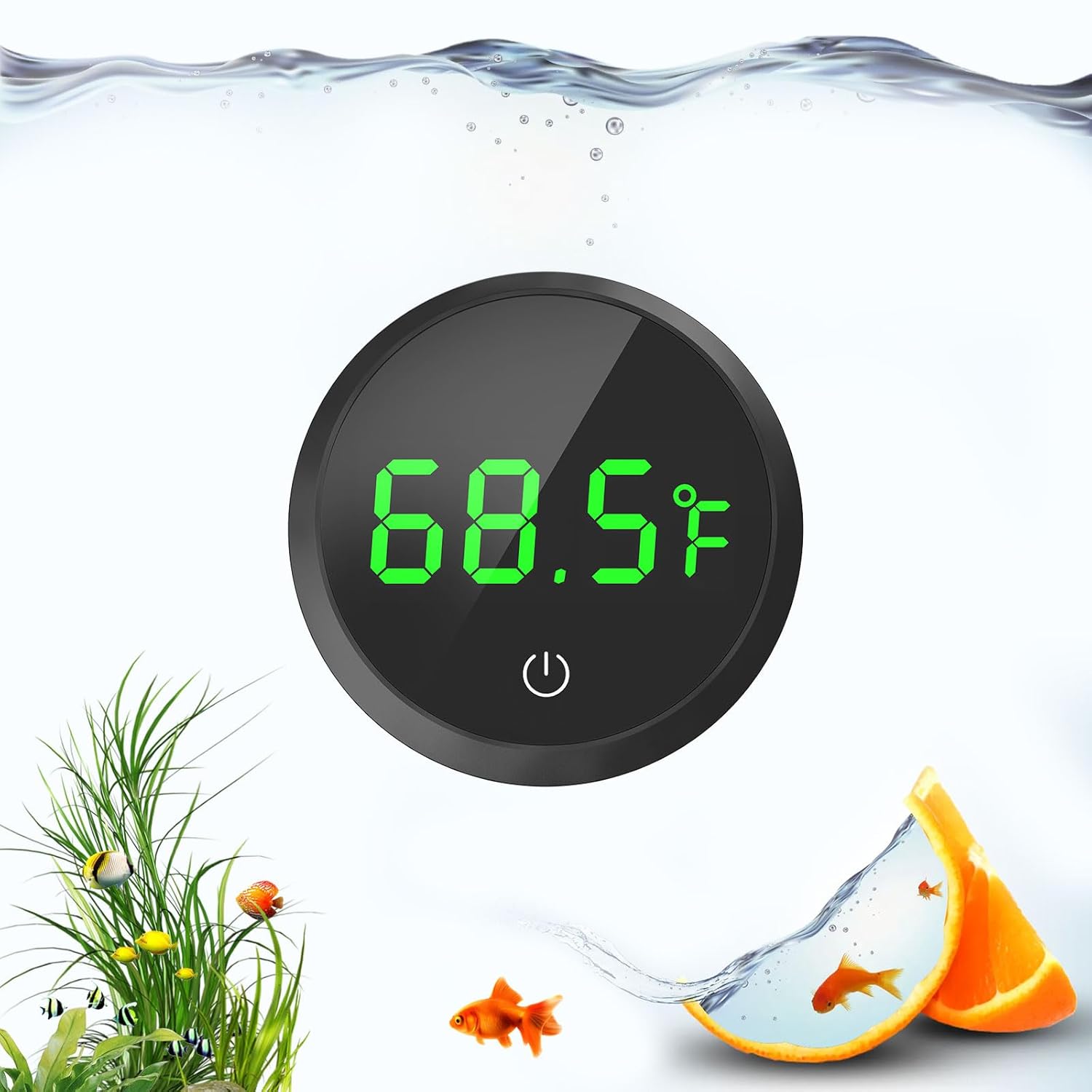 QZQ Fish Tank Thermometer Aquarium Thermometer Wireless Touch Stick Digital Aquarium Thermom