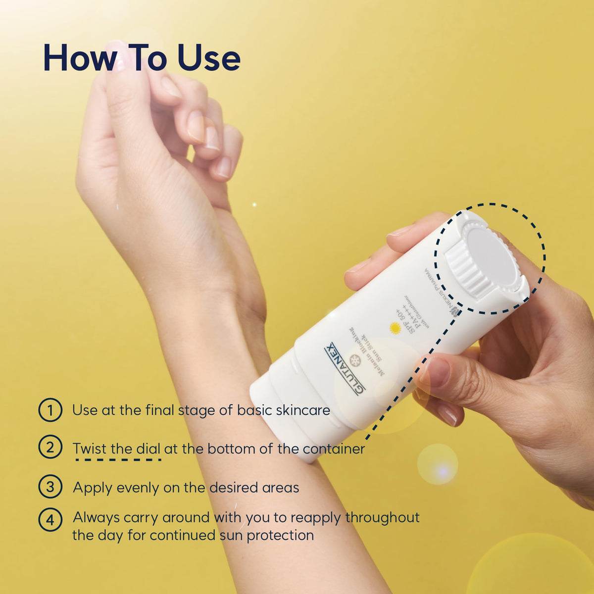 Glutanex Sun Stick SPF 50 PA 30g - Glutanex Official Imagery - 8