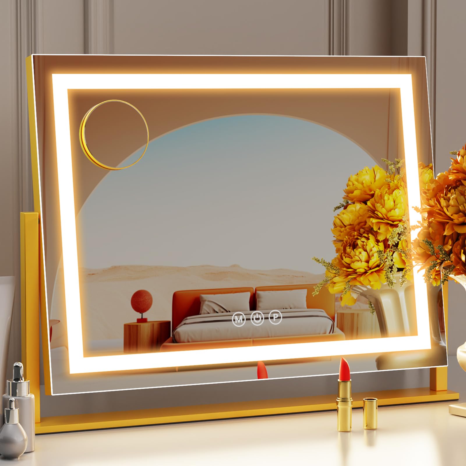 Gvnkvn Lighted Makeup Mirror, 17.3"x13" Hollywood Vanity Mirror w - Gvnkvn Official Product View 1